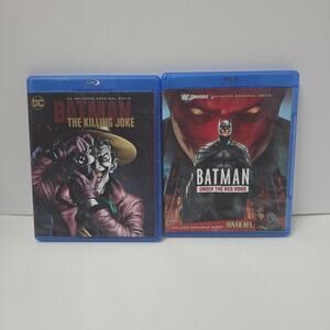 DC Blu-Ray LOT of 2 Batman Killing Joke/Batman Under The Red Hood Very Good